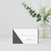 アールデコストライプ白黒結婚座席表 プレイスカード (スタンド正面)