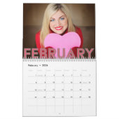 アールデコストロークフォント | 2026写真 カレンダー (2月 2026)