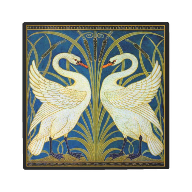 アールデコスワンズマウスパッド メタルプリント (正面)