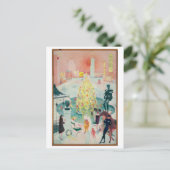 アールデコス絵画クリスマスバイフロリン・ステティハイマー シーズンポストカード (スタンド正面)