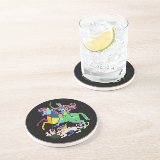 アールデコセントジョージドラゴンの殺害者 コースター (側面)