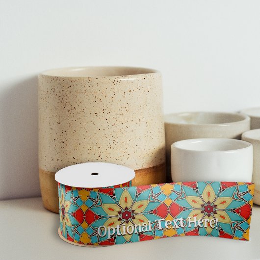 アールデコタイル（青と赤） – 追加大事な行事 サテンリボン