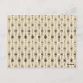 アールデコタワーレイin黒とアイボリーテーブル番号 ポストカード (裏面)