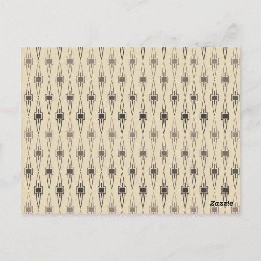 アールデコタワーレイin黒とアイボリーテーブル番号 ポストカード (裏面)