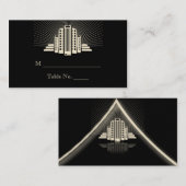 アールデコタワー結婚レイ座席表 プレイスカード (正面/裏面)