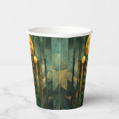 アールデコターコイズグリーン金ゴールドサン 紙コップ (右)