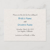 アールデコターコイズチューリップ日付ポストカードの保存 案内ポストカード (裏面)