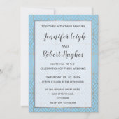 アールデコターコイズ金ゴールド結婚式招待状 招待状 (正面)