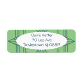 アールデコダイヤモンドと正方形 ラベル (正面)