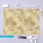 アールデコダイヤモンドデザイン、金ゴールドおよびティール（緑がかった色）、デコページ 薄葉紙 (クラフト)