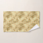 アールデコダイヤモンドパターン2、金ゴールドおよびティール(緑がかった色) バスタオルセット (ハンドタオル)