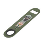 アールデコダチョウ花グリーン スピード栓抜き (正面アングル)