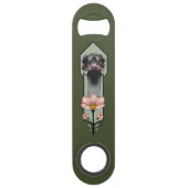 アールデコダチョウ花グリーン スピード栓抜き (裏面)