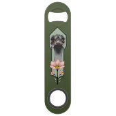 アールデコダチョウ花グリーン スピード栓抜き (正面)