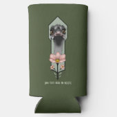 アールデコダチョウ花グリーン スリム缶クーラー (裏面)