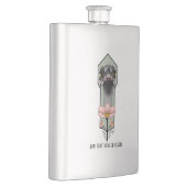 アールデコダチョウ花グリーン フラスク (右)