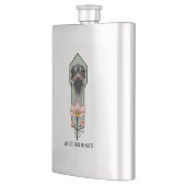 アールデコダチョウ花グリーン フラスク (左)