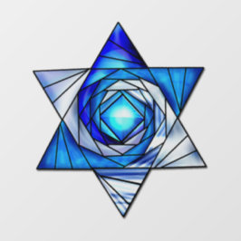 アールデコダビデのステンドグラス星 ウィンドウサイン