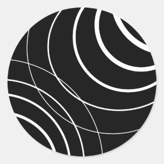 アールデコダブルサークルセットステッカー3 ラウンドシール