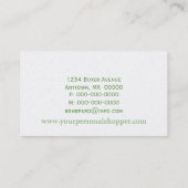 アールデコダマスク名刺、緑 名刺 (裏面)