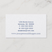 アールデコダマスク名刺、青 名刺 (裏面)