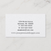 アールデコダマスク名刺（黒） 名刺 (裏面)