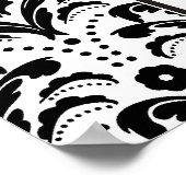 アールデコダマスク結婚式15テーブル座席表 ポスター (角)