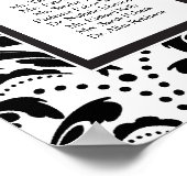 アールデコダマスク結婚式16テーブル座席表 ポスター (角)