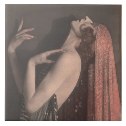 アールデコダンサーKyra #1セラミックタイル タイル (正面)