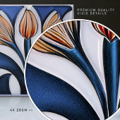 アールデコチューリップフローラウォールデコールアールヌーボー タイル