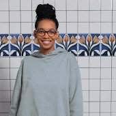 アールデコチューリップフローラウォールデコールアールヌーボー タイル