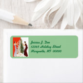 アールデコツリー飾トリミングのクリスマスラベル ラベル (インサイチュ)