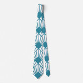 アールデコティール（緑がかった色）ファン ネクタイ (正面)