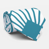アールデコティール（緑がかった色）ファン ネクタイ (ロール)