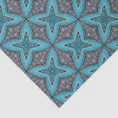 アールデコティール(緑がかった色)白黒図形パターン 薄葉紙 (詳細)