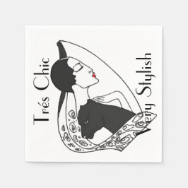 アールデコテーブルナプキン スタンダードカクテルナプキン