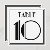 アールデコテーブル番号10 招待状 (正面/裏面)