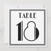 アールデコテーブル番号18 招待状 (裏面)