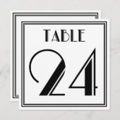 アールデコテーブル番号24 招待状 (正面/裏面)