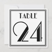 アールデコテーブル番号24 招待状 (裏面)