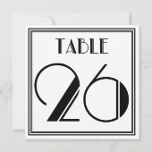 アールデコテーブル番号26 招待状 (裏面)