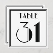 アールデコテーブル番号31 招待状 (正面/裏面)