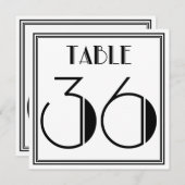 アールデコテーブル番号36 招待状 (正面/裏面)