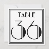 アールデコテーブル番号36 招待状 (裏面)