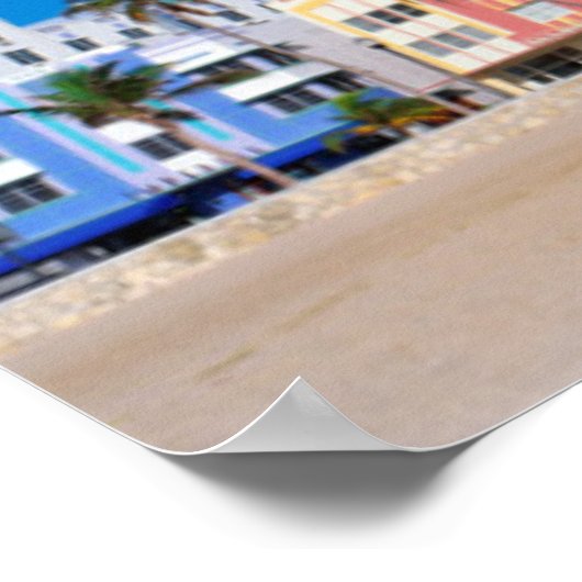 アールデコディストリクトオブサウスビーチマイアミ ポスター (角)