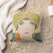 アールデコデザインコットン装飾用クッションフラッパー クッション (ブランケット)