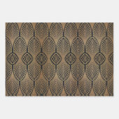 アールデコデザイン3枚3デザインギフトラップ ラッピングペーパーシート (正面)