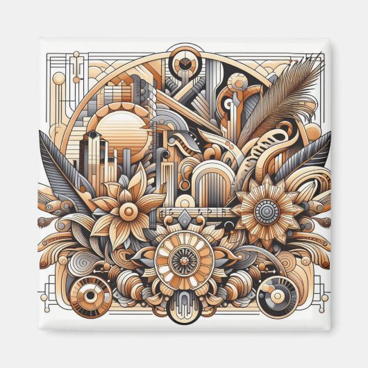 アールデコデザイン マグネット (正面)