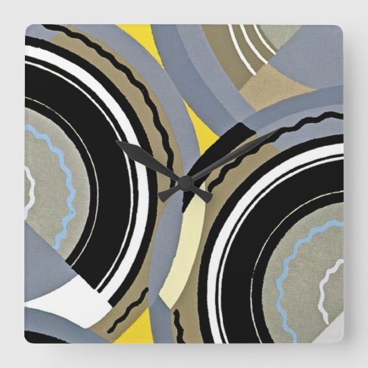 アールデコデザイン#2アットエンポリオモッファ スクエア壁時計 (正面)