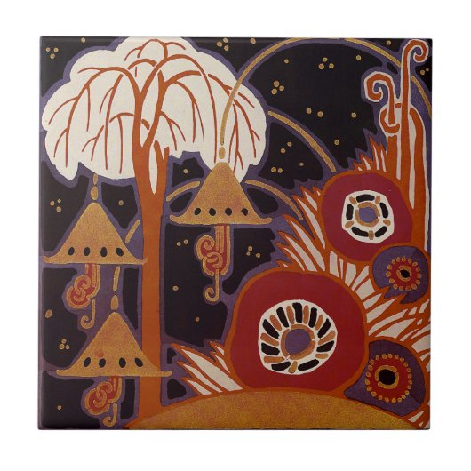 アールデコデザイン#4アットサンシネダッツル タイル (正面)